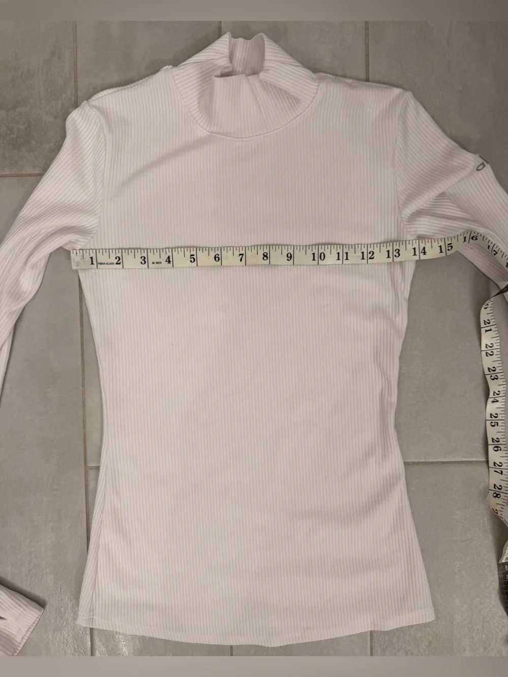 ALO Yoga Wellness Ribbed Mock Neck Long Sleeve Top White Size XXS/XS